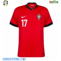 Camisa de time de futebol Portugal Rafael Leao #17 Replicas 1º Equipamento Europeu 2024 Manga Curta